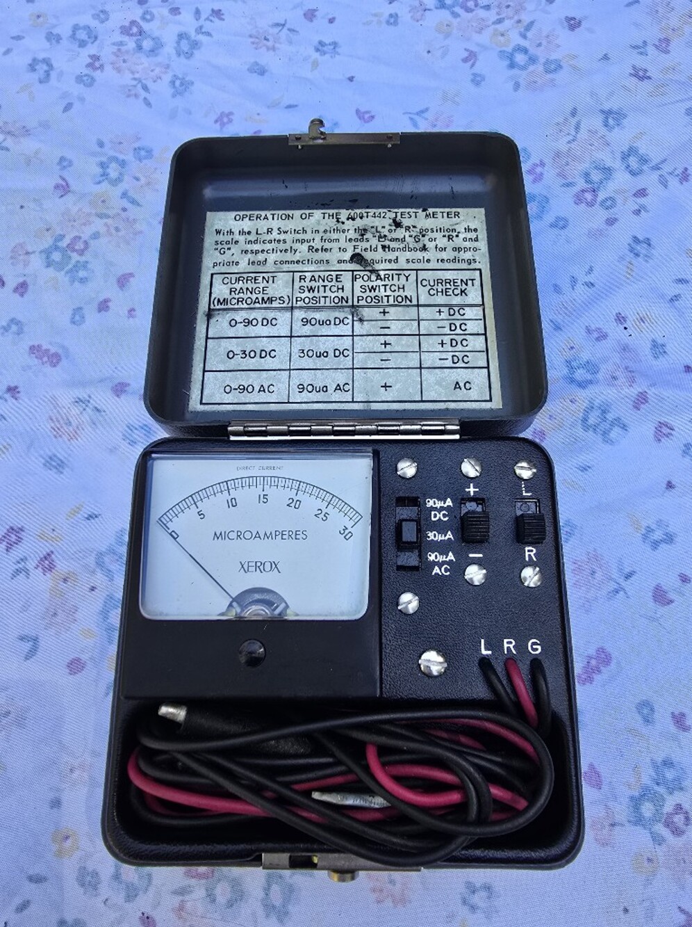Vintage Xerox 600T442 Current Test Meter with Hard Case